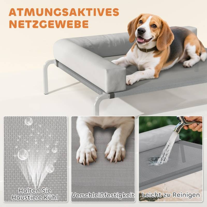 PANGIVO - Lit chien extérieur surélevé 110 x 75 x 30 cm polyester - PANGIVO - Image 5