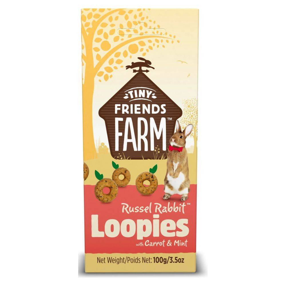 Friandises Lapin Loopies - Carotte & menthe - Supreme Tiny Friends Boite 100 g - Image 1