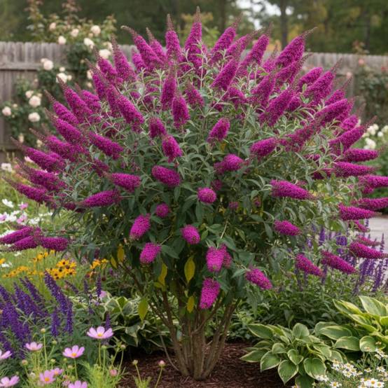 Arbre aux papillons Buzz™ Velvet, Buddleia à fleurs Violette - feuillage Caduc - Pot de 3L - 20/40 cm- hauteur à maturité De 0,50 m à 1,00 m - Image 3