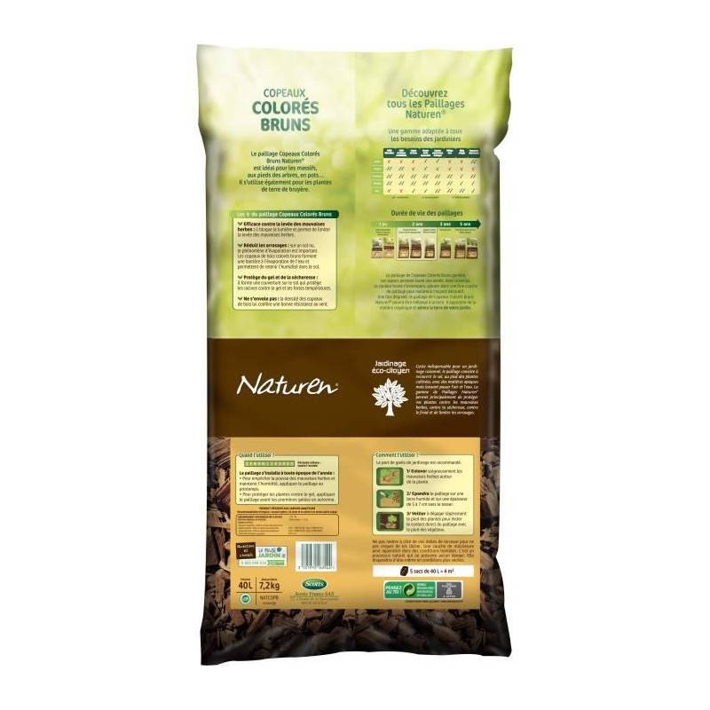 Naturen - Naturen Copeaux Colores Bruns - 40l - Image 2
