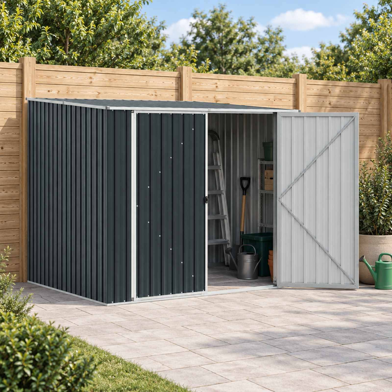 Vidaxl - Abri de jardin Anthracite 195x198x159 cm Acier galvanisé 3.9m² vidaXL 46255