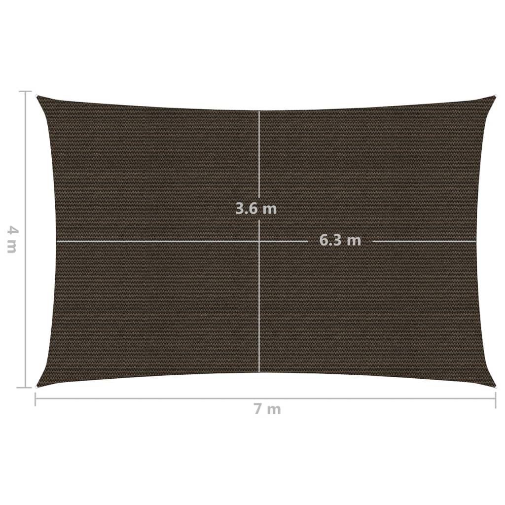 Helloshop26 - Voile d'ombrage 160 g/m² marron 4 x 7 m PEHD - Imagen 6