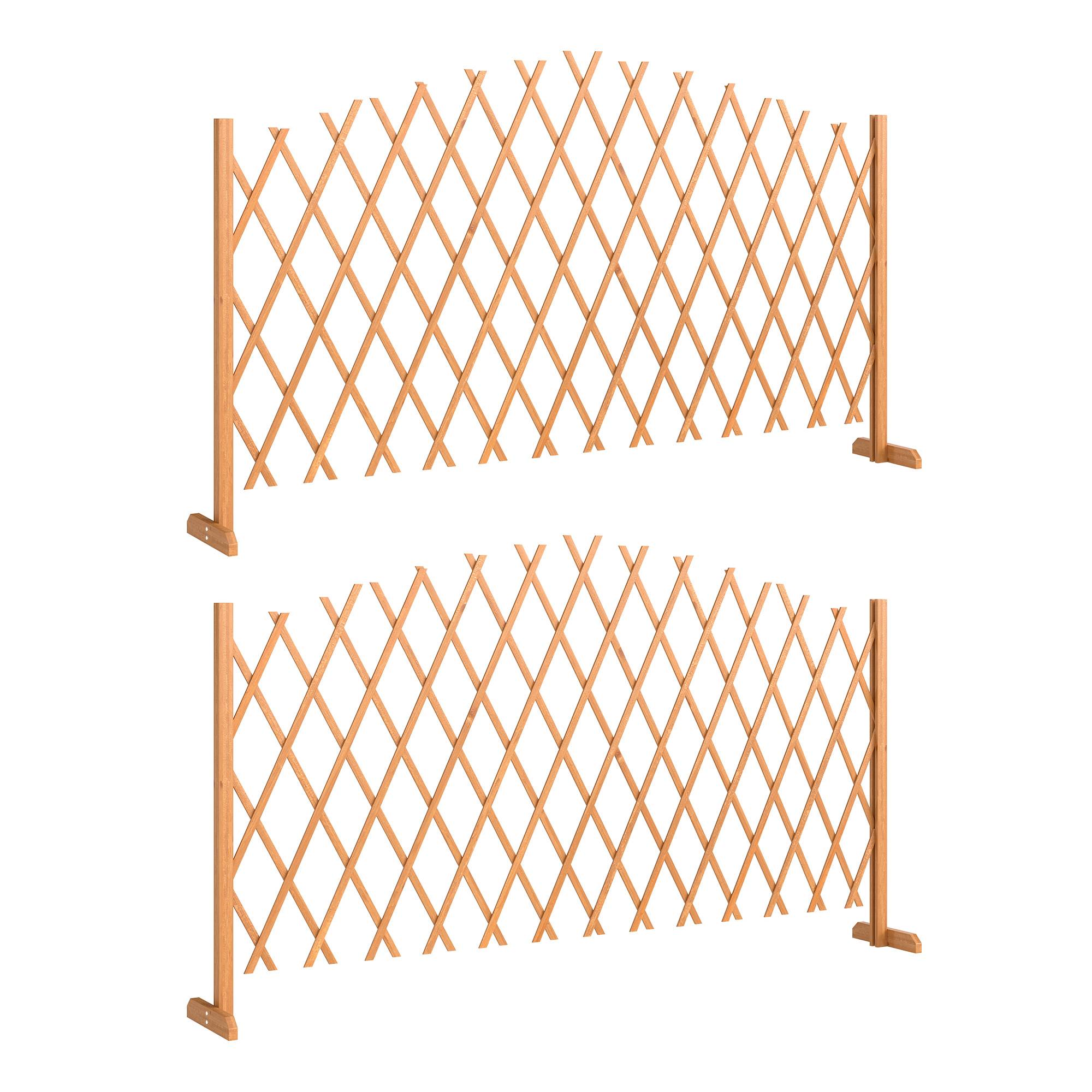 Barrière de séparation extensible bois marron 180 x 30 x 103 cm - PANGIVO - Image 1