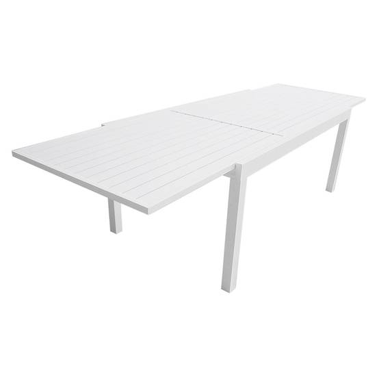 Happy Garden - Salon de jardin VENEZIA extensible 180/300 en aluminium 10 places - blanc - HAPPY GARDEN - Imagen 4