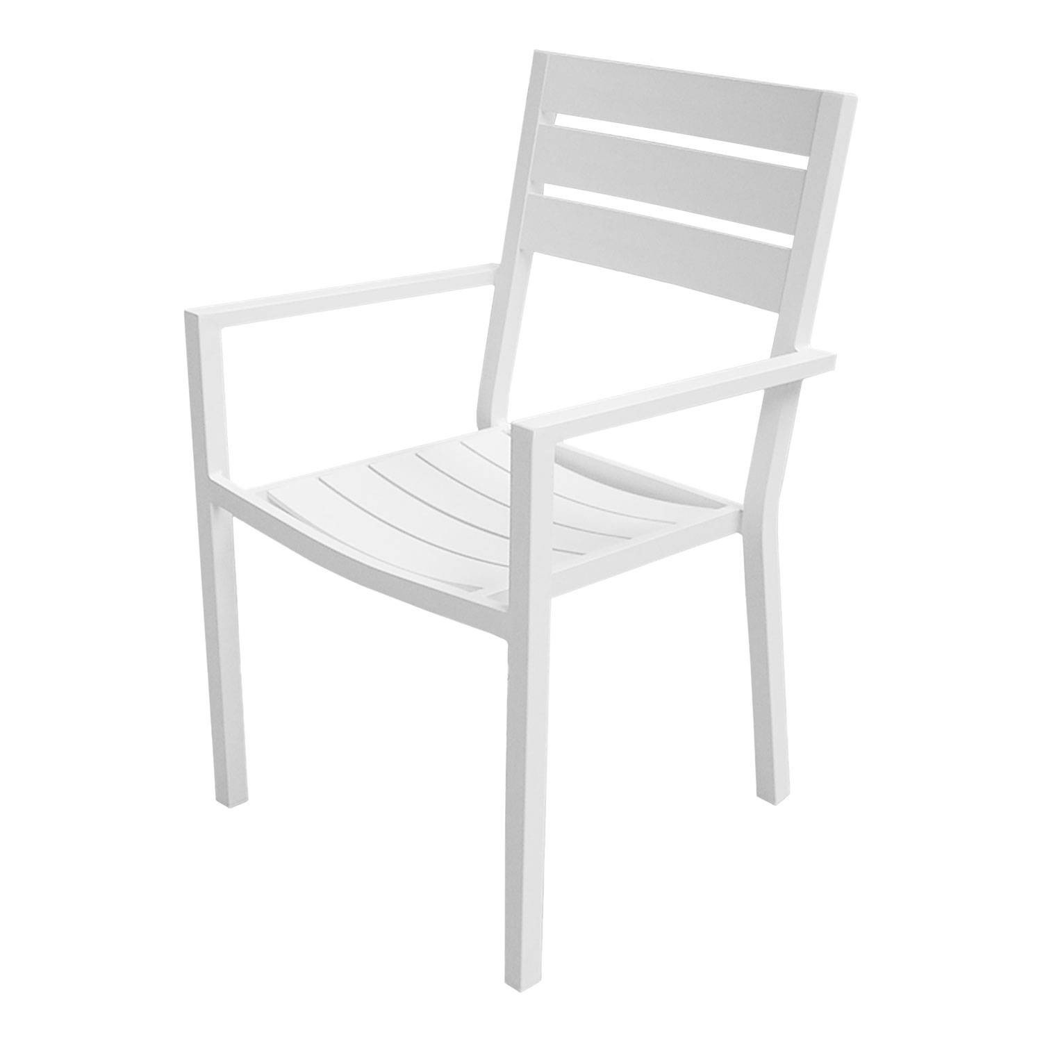 Happy Garden - Salon de jardin VENEZIA extensible 180/300 en aluminium 10 places - blanc - HAPPY GARDEN - Imagen 8