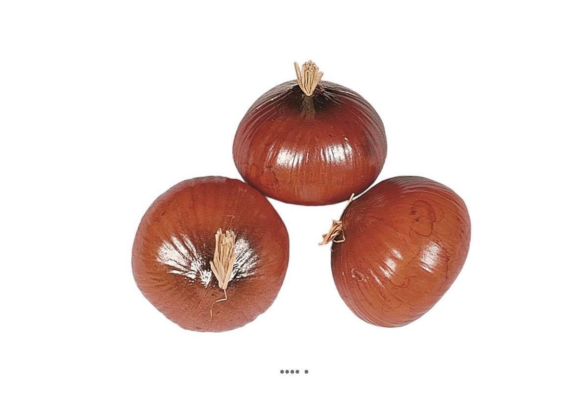 Artificielles - Oignon brun artificiel en lot de 3 en Plastique soufflé H 75x60 mm - Imagen 2