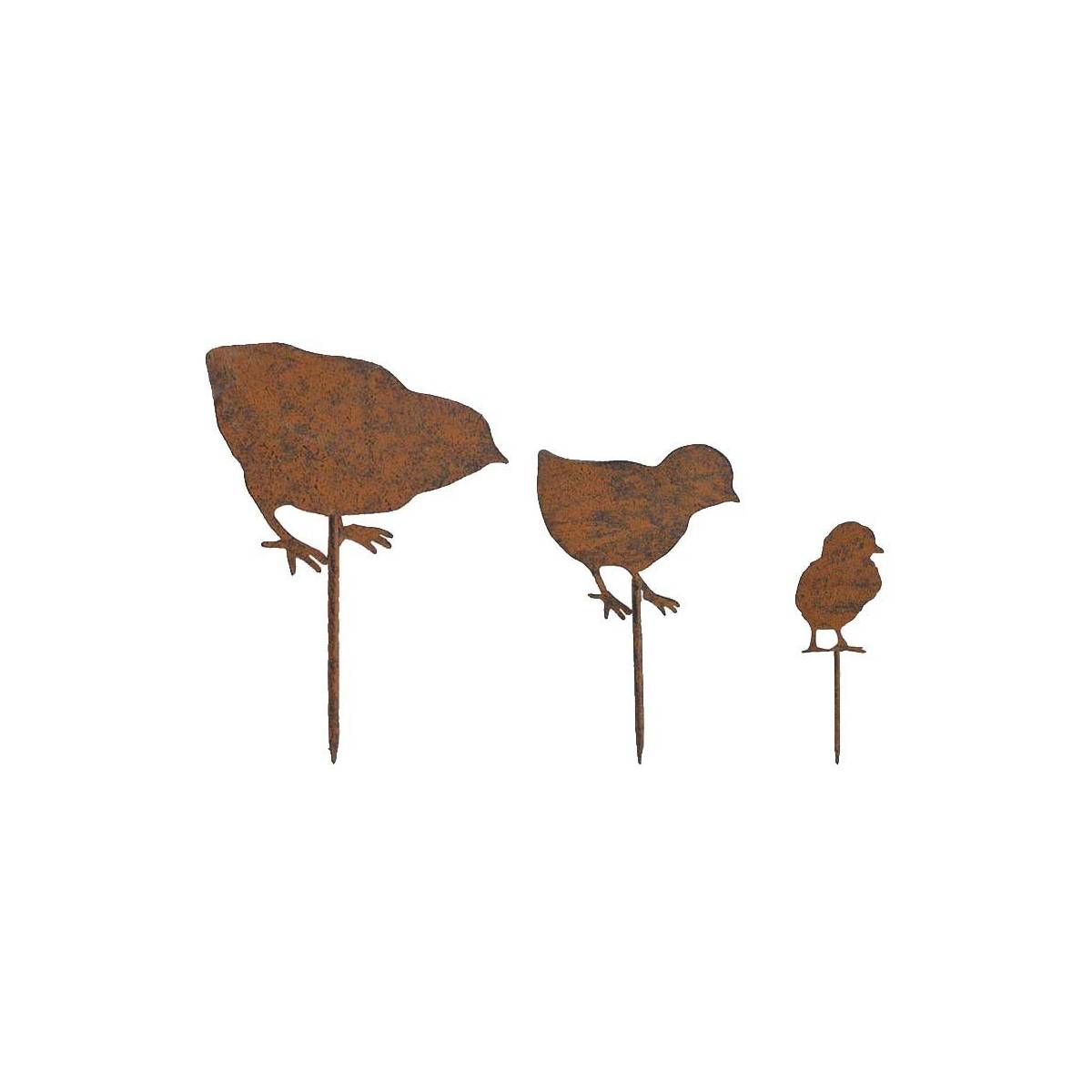 La Grande Prairie - Set 3 piques pour jardinière famille oiseaux La Grande Prairie - Imagen 1