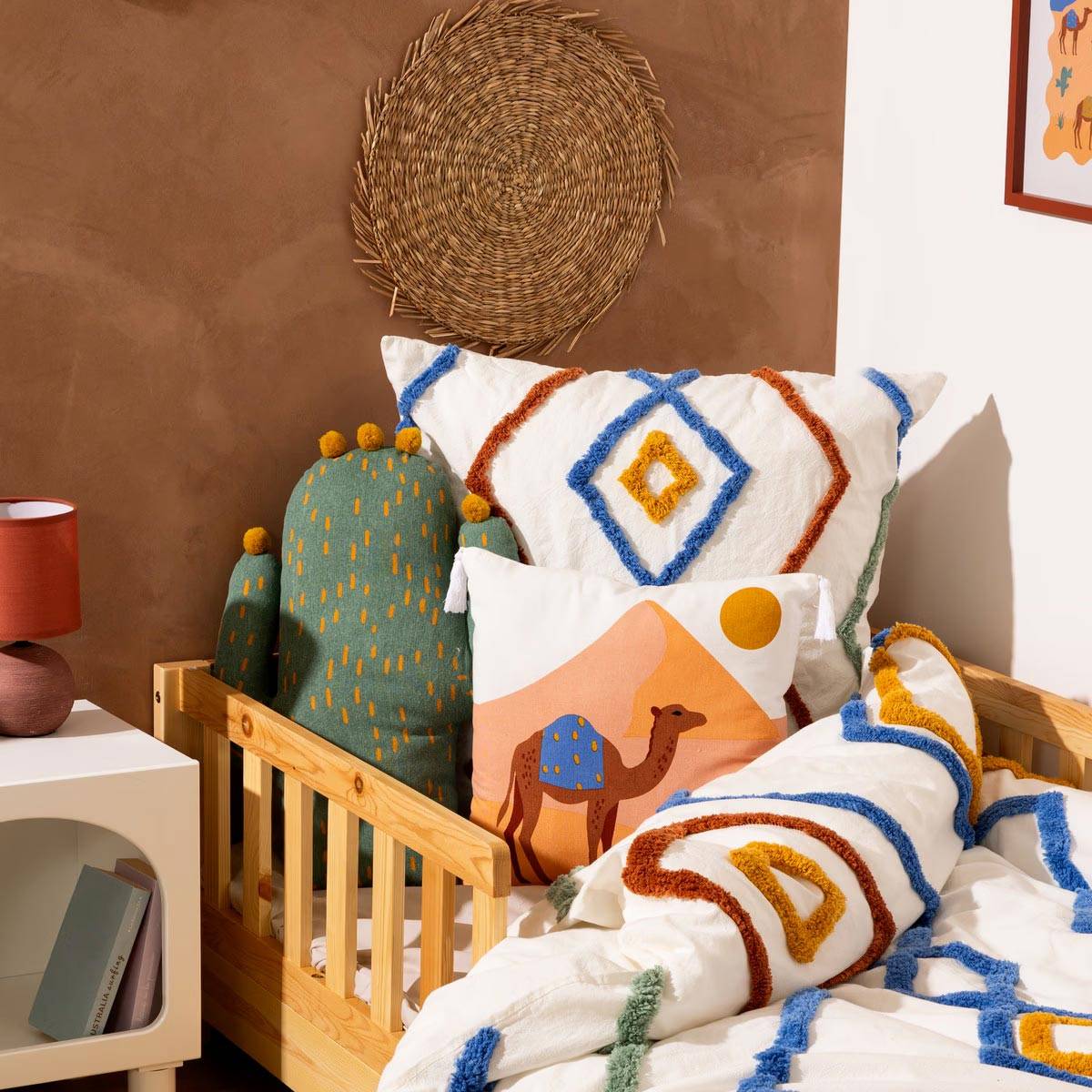 Coussin Déco Enfant "Marrakech" 40x40cm Multicolore - Image 2
