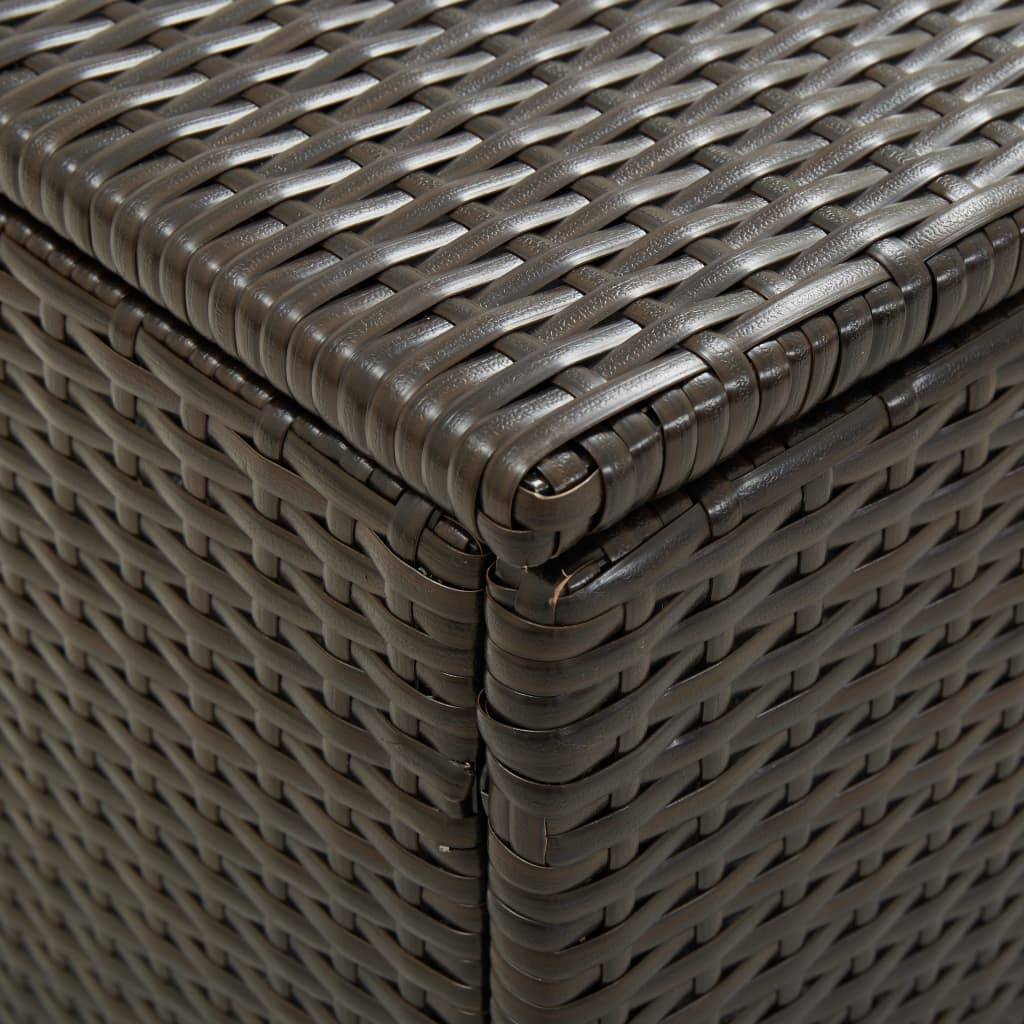 Coffre de rangement - Boîte de rangement extérieure - Coffre de jardin résine tressée 200x50x60 cm marron - Image 6