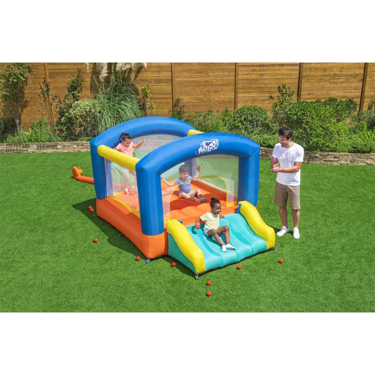 Bestway - Trampoline gonflable à air constant leap & play, 289 x 213 x 173 cm 53427 Bestway - Imagen 2