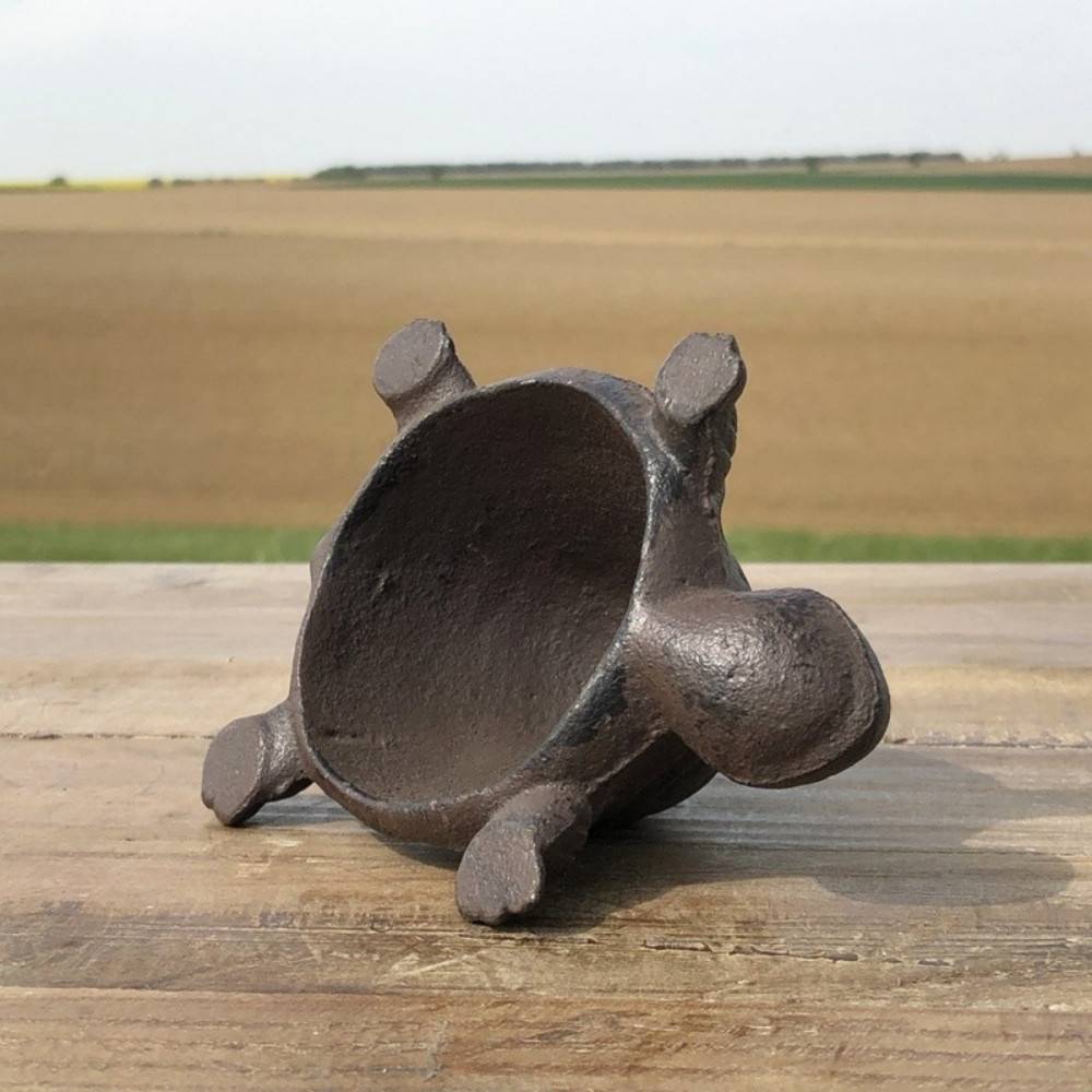 Tortue cache-clé en fonte marron 11.5 x 7 x 5 cm Chemin de campagne - Imagen 3