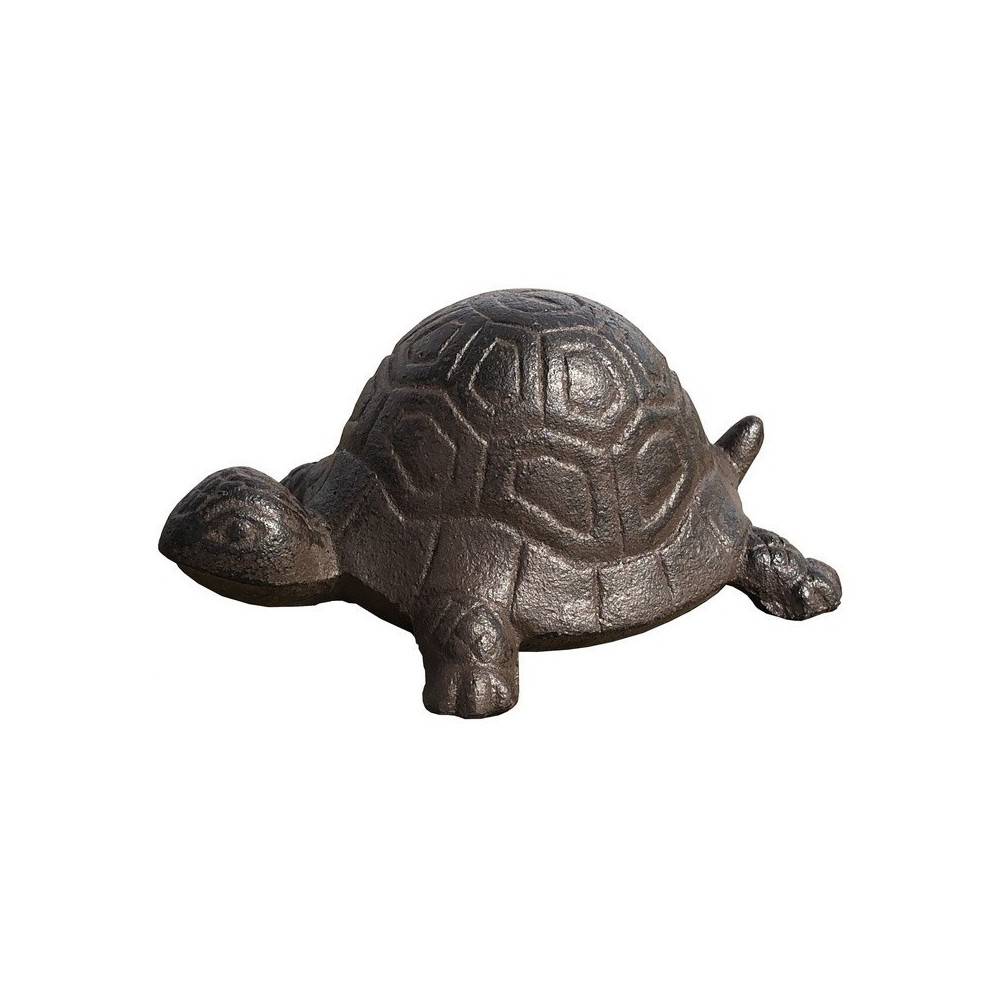 Tortue cache-clé en fonte marron 11.5 x 7 x 5 cm Chemin de campagne - Imagen 1