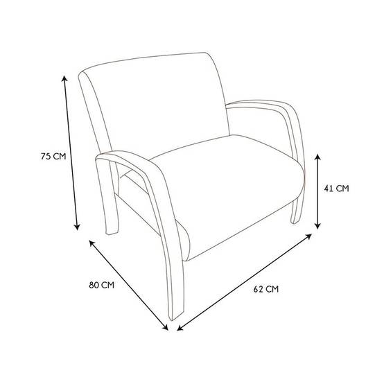 ALTOBUY - Fauteuil en Tissu Bouclettes Blanc Accoudoirs Bois - KAUPA - Image 8