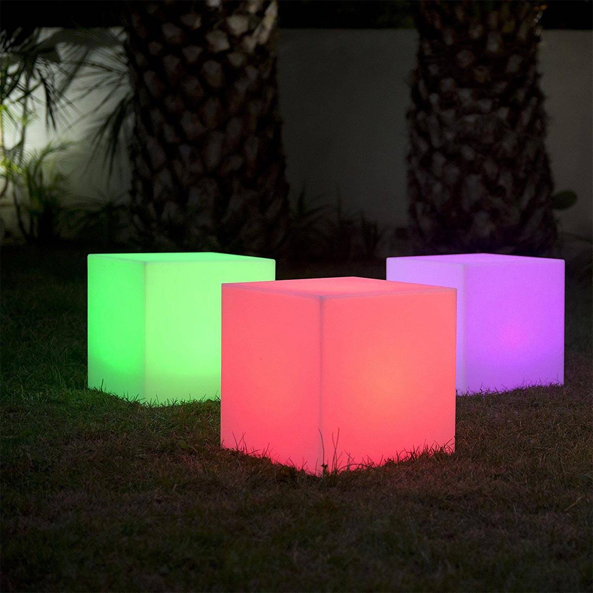 Lumisky - Cube lumineux sans fil multicolore CARRY H40cm - Imagen 2