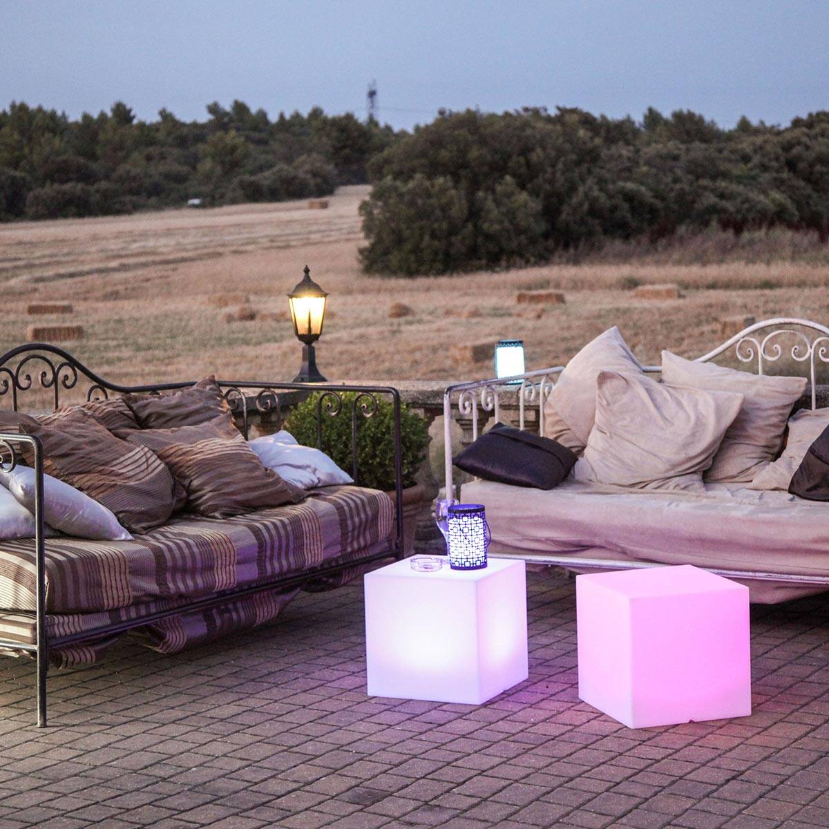 Lumisky - Cube lumineux sans fil multicolore CARRY H40cm - Imagen 3