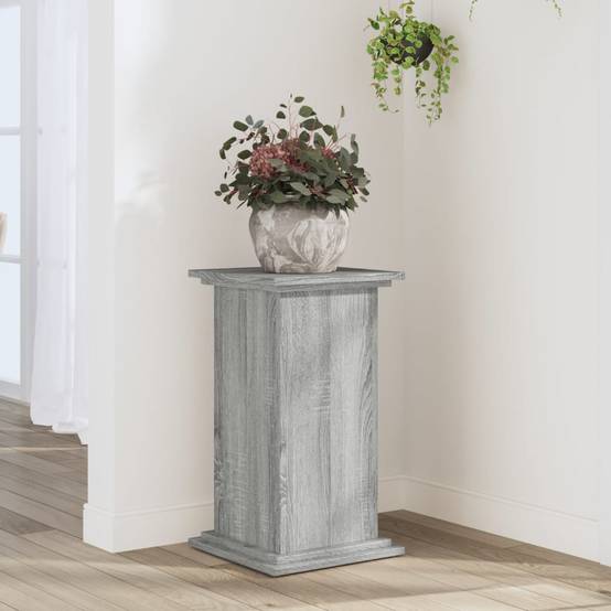 ComfortXL - Porte-Plante Colonne Bois d'Ingénierie pour Salon Présentoir à Fleurs Sonoma Gris 60 cm - ComfortXL Outdoor Living - Image 1