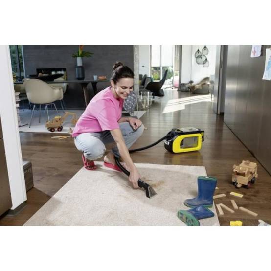 Balai - Nettoyeur Vapeur KARCHER SE 3-18 (avec Batterie) Aspirateur Nettoyeur canapé moquette sans fil - Injecteur Extracteur - Image 5