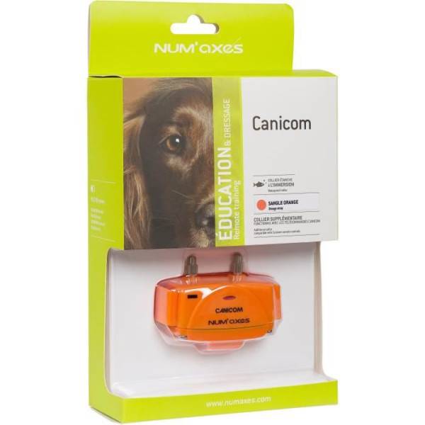 Eyenimal Num'axes - NUM'AXES - Collier seul - CANICOM - avec plasturgie orange et sangle orange fluo - Image 2