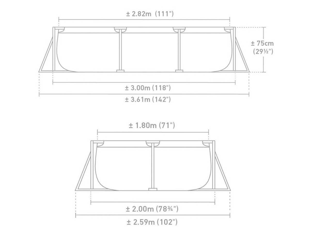 Intex - Piscine tubulaire Metal Frame rectangulaire 3 x 2 x 0,75 m Intex - Image 5