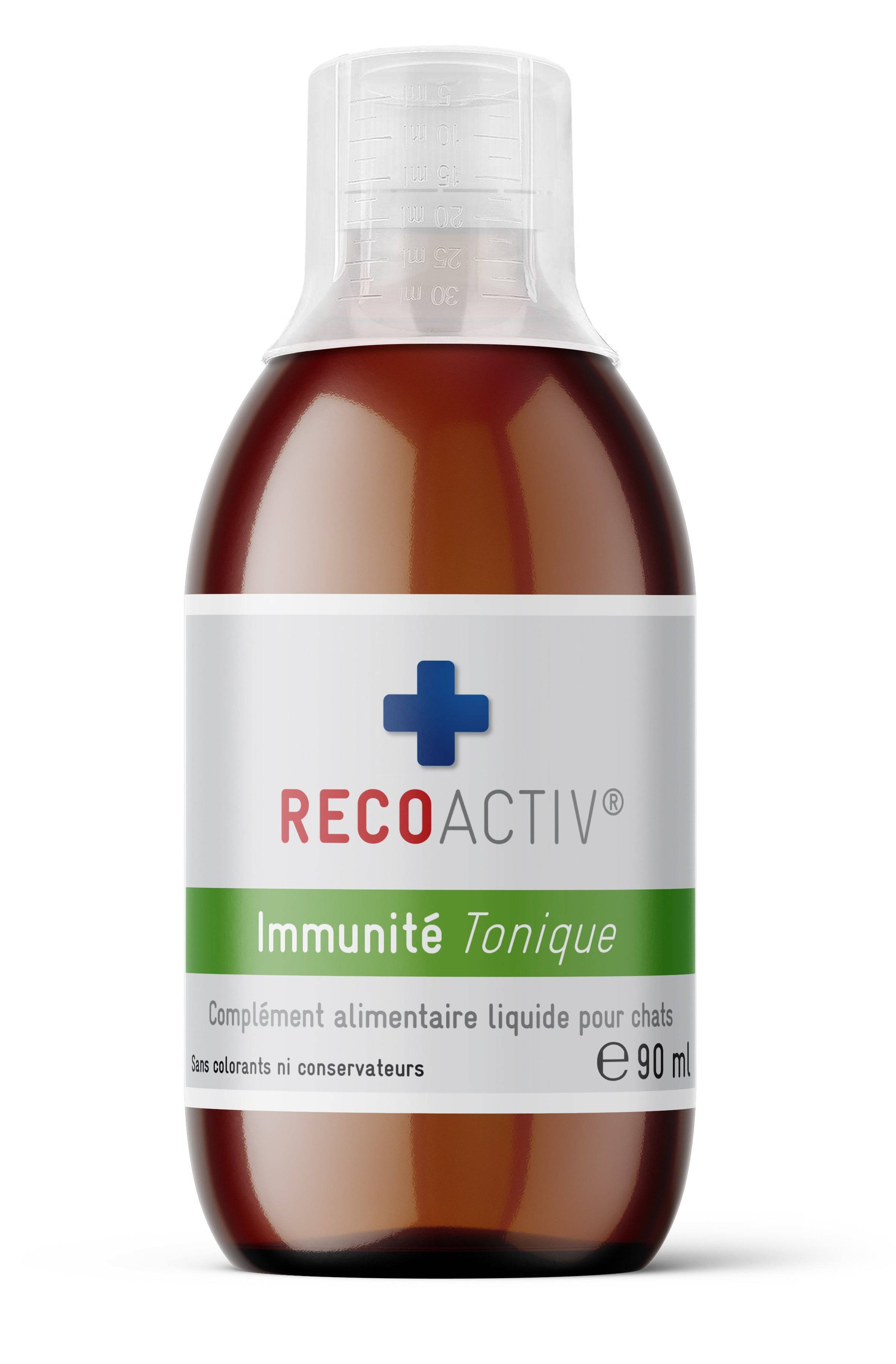 Immunité Tonique pour chats, 3x90ml stimule l'appétit, en cas de poids insuffisant, de carences, de troubles de l'alimentation - RECOACTIV® - Image 3