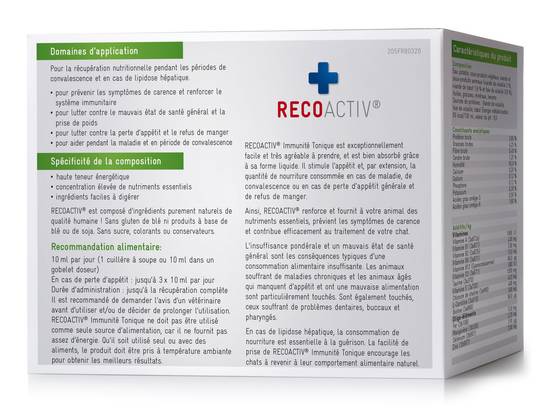 Immunité Tonique pour chats, 3x90ml stimule l'appétit, en cas de poids insuffisant, de carences, de troubles de l'alimentation - RECOACTIV® - Image 2