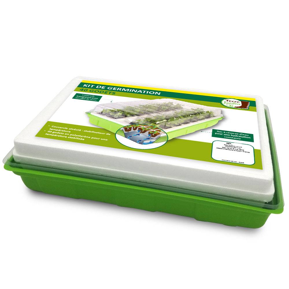 Terre Jardin - Kit de germination pour semis 40 godets 40 x 25 cm - TERRE JARDIN - Image 4