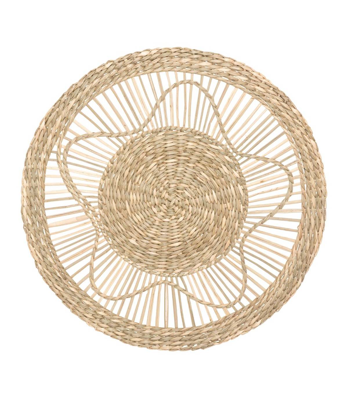 Set de 3 Décorations murales en Seagrass D 38 - 28 et 18 cm - Image 3