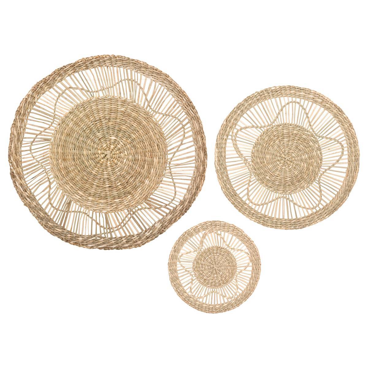 Atmosphera - Set de 3 déco murales roseau D18/28/38cm - Atmosphera Créateur d'intérieur - Imagen 1