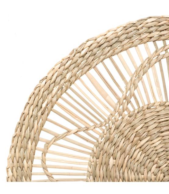 Set de 3 Décorations murales en Seagrass D 38 - 28 et 18 cm - Image 6