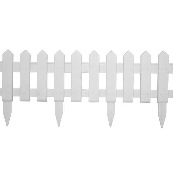 Bordure pelouse classique plastique PP décoration massifs séparation espaces 10m blanc - ComfortXL Outdoor Living - Image 4