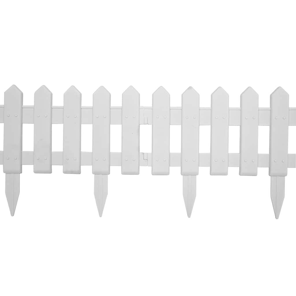 Bordure pelouse classique plastique PP décoration massifs séparation espaces 10m blanc - ComfortXL Outdoor Living - Image 4