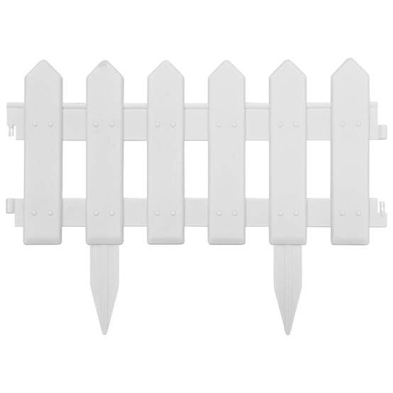 Bordure pelouse classique plastique PP décoration massifs séparation espaces 10m blanc - ComfortXL Outdoor Living - Image 3