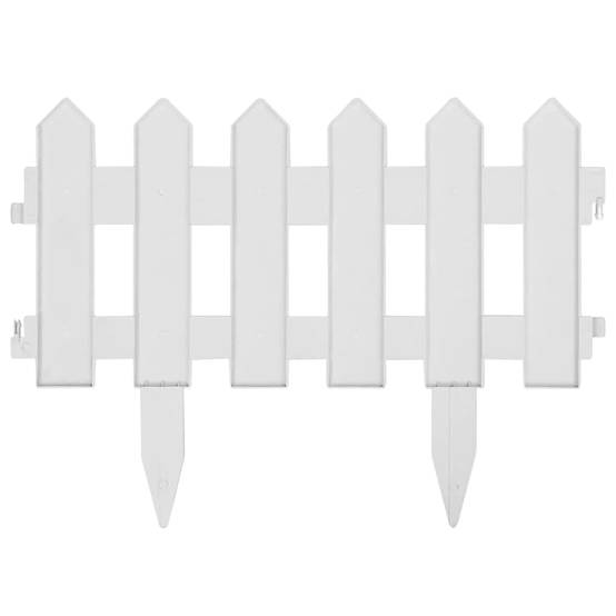 Bordure pelouse classique plastique PP décoration massifs séparation espaces 10m blanc - ComfortXL Outdoor Living - Image 5