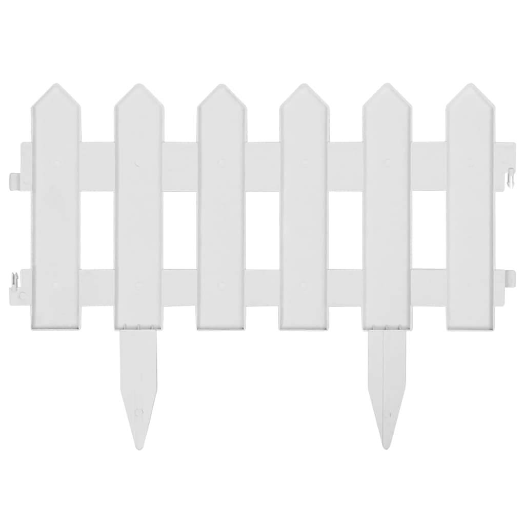 Bordure pelouse classique plastique PP décoration massifs séparation espaces 10m blanc - ComfortXL Outdoor Living - Image 5