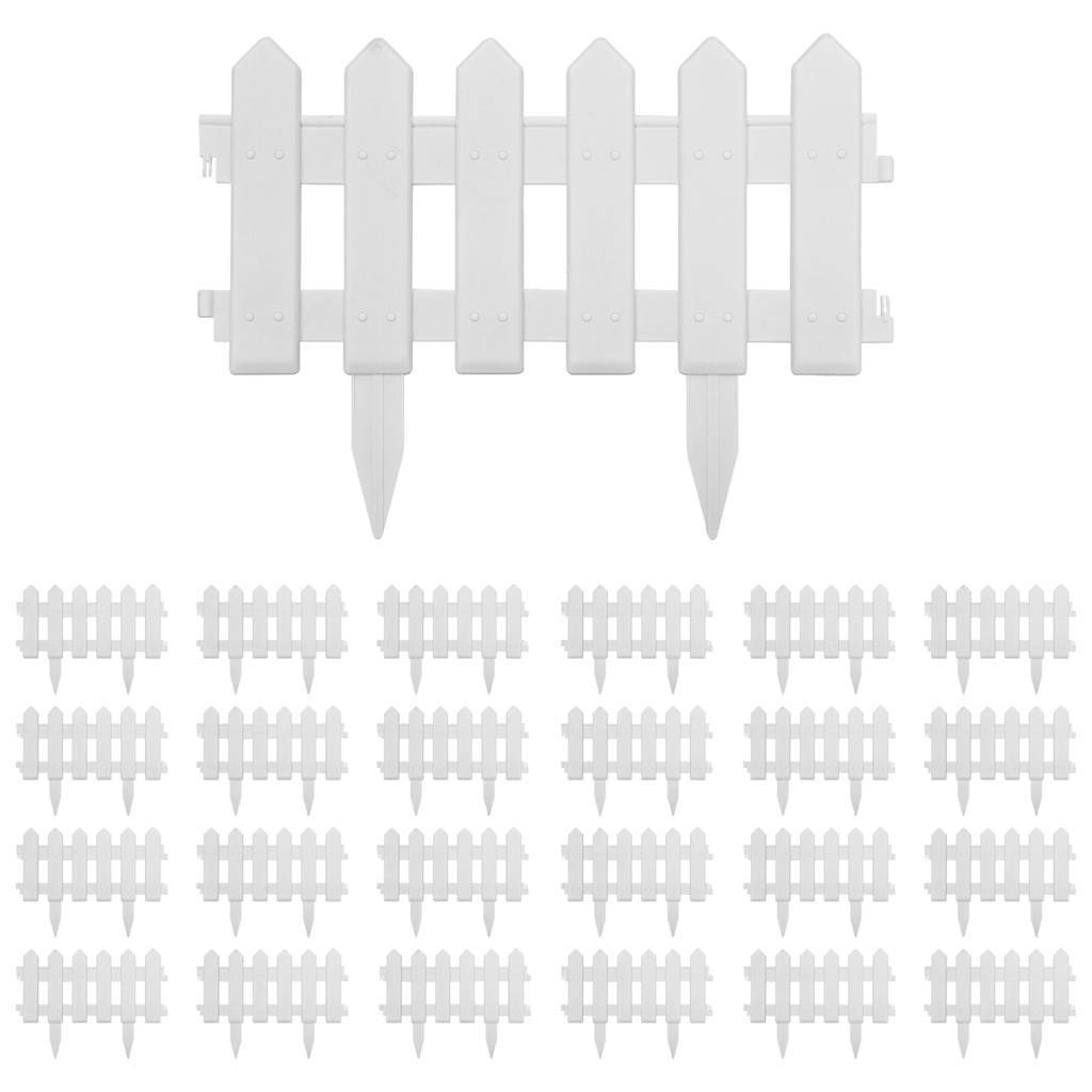 Bordure pelouse classique plastique PP décoration massifs séparation espaces 10m blanc - ComfortXL Outdoor Living - Image 2