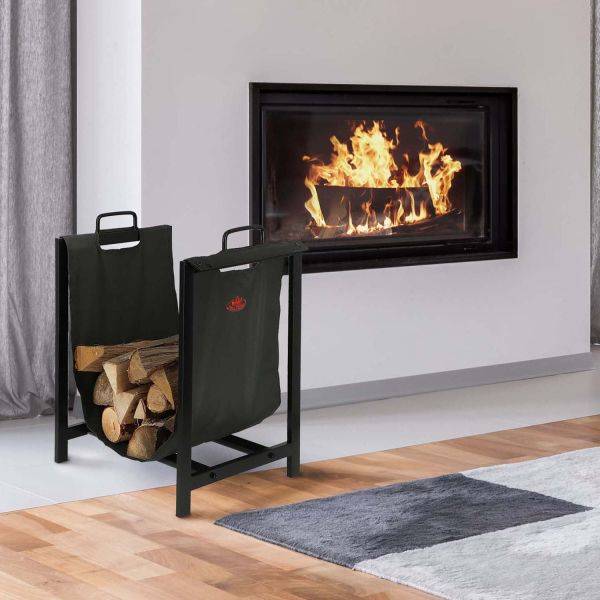 Esschert Design - Porte bûches en tissu avec support en métal Fancy Flames - Image 3