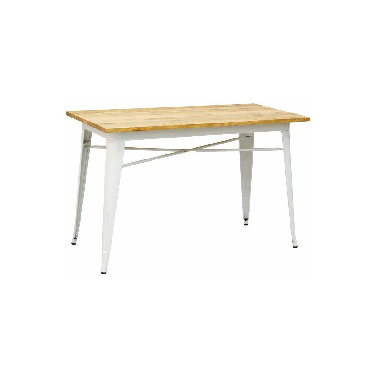 Aubry Gaspard - Table industrielle en métal et bois d'orme huilé - Imagen 1