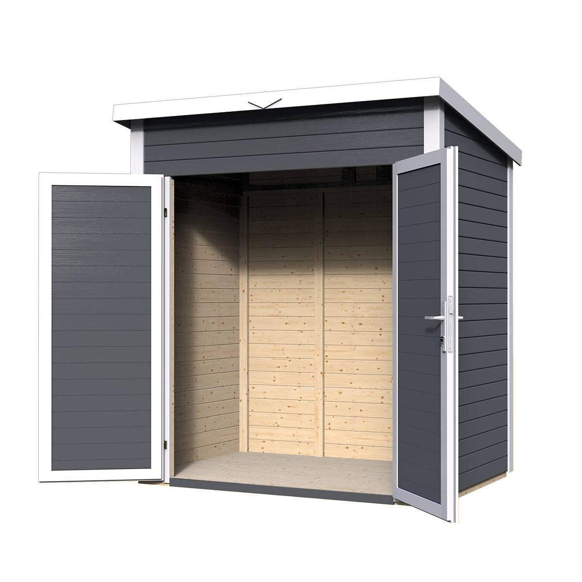 Abri de jardin en bois anthracite Bertilo 2,16 m² - Bertilo - Imagen 3