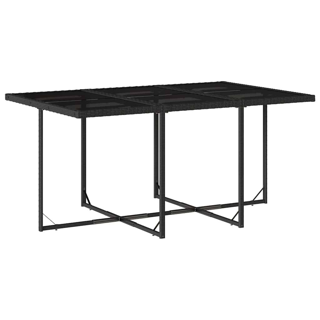 Vidaxl - Ensemble à manger de jardin coussins 7pcs Noir Résine tressée vidaXL 3210906 - Image 5