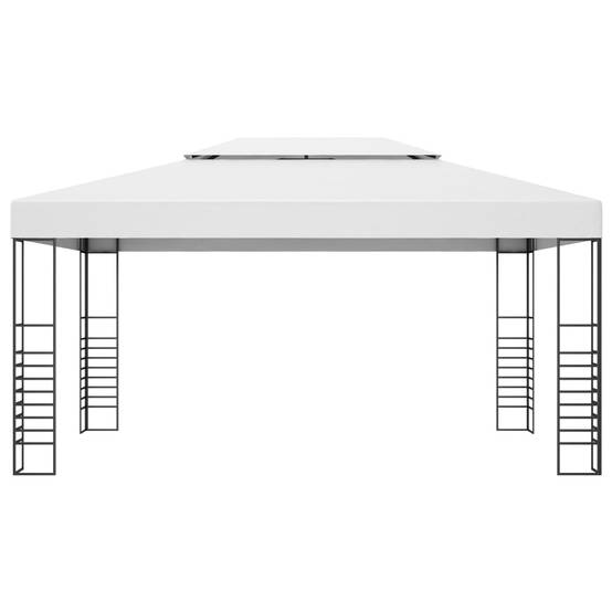 ComfortXL - Tonnelle Rectangulaire Acier avec Guirlande LED Solaire pour Réception Jardin Blanc 4x3 m – ComfortXL Outdoor Living - Image 4