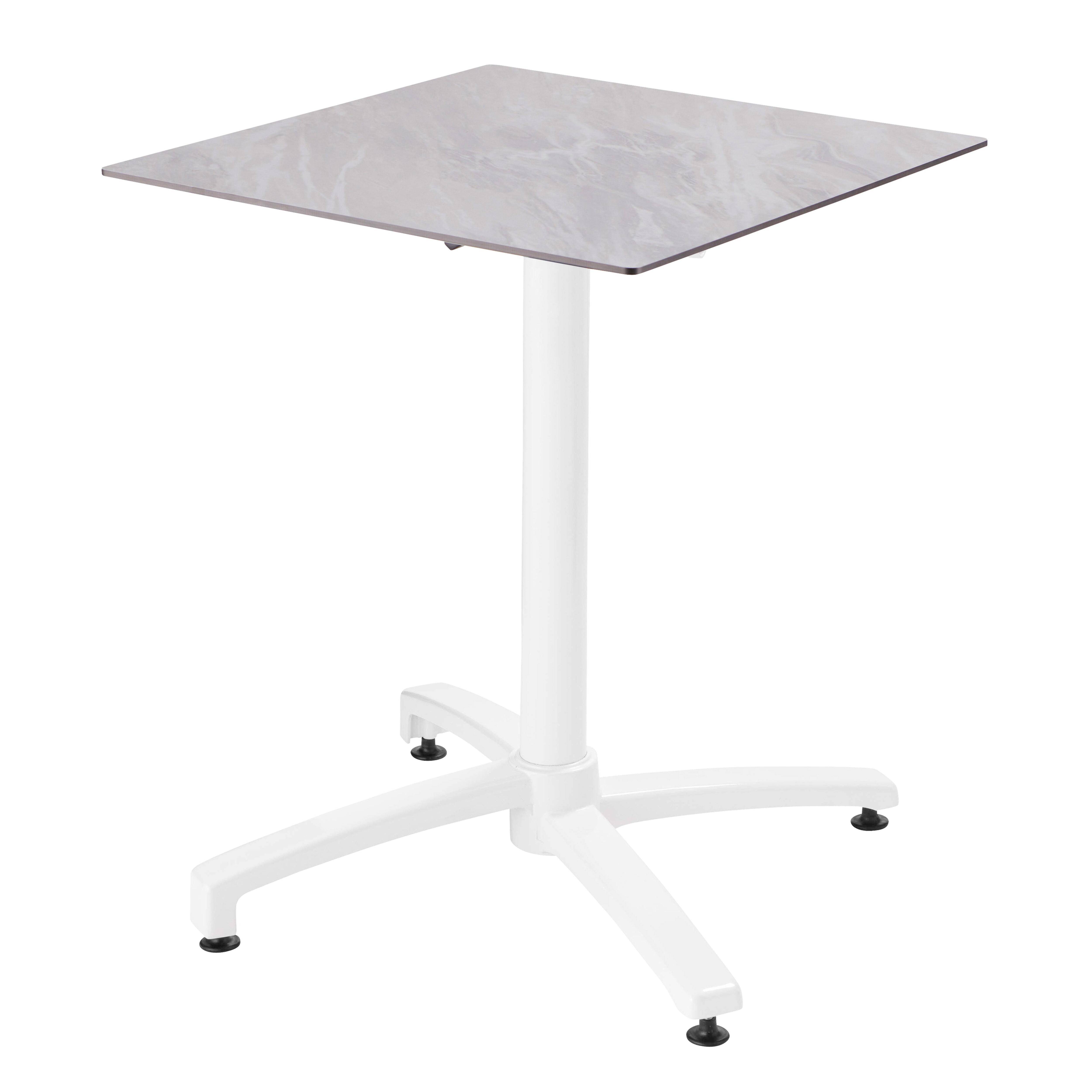 Oviala - Table de terrasse 60 x 60 cm inclinable stratifié marbre  Opéra - Oviala - Imagen 1