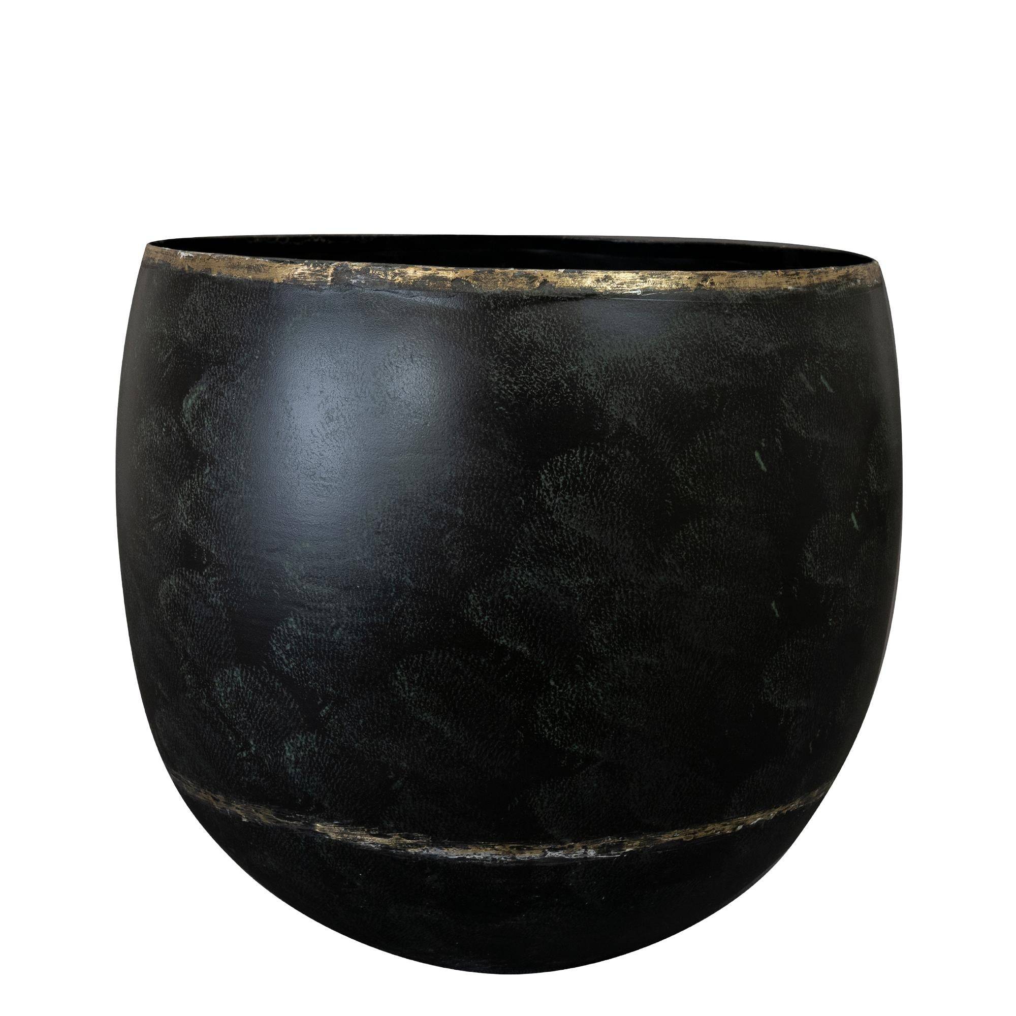 Pot Belia noir vintage L - H28 W33 cm- La Green Touch - Image 5
