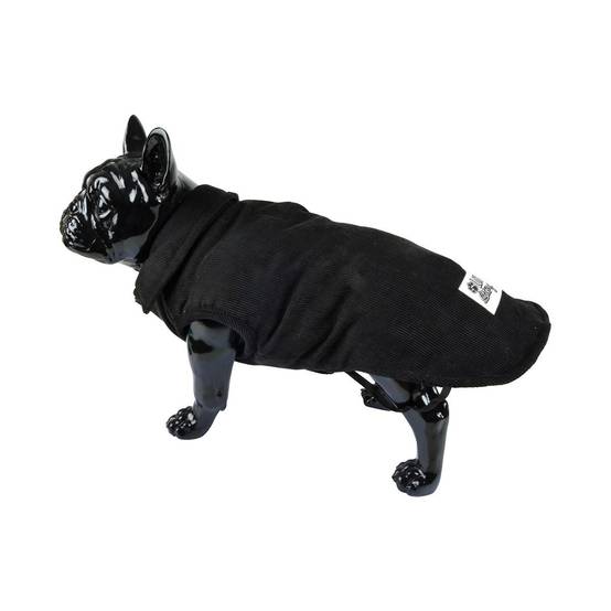 Love Story - Manteau Pour Chien "Velours Côtelé" 30cm Noir - Image 8