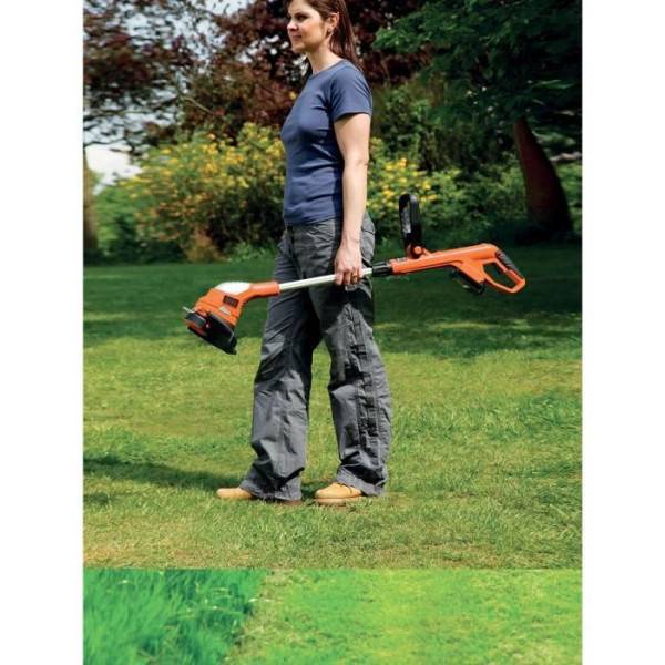 Coupe-Bordure BLACK+DECKER 23 cm 18 V 2 Ah - GLC1823L20-QW - Tete Pivotante 180° - Image 2