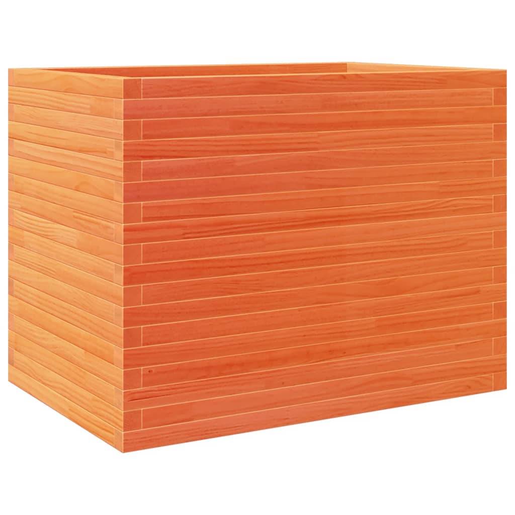 Jardinière | Pot de fleurs | Cache-pot | Bac à fleurs cire marron 90x60x68,5 cm bois de pin massif - Image 1