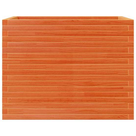 Jardinière | Pot de fleurs | Cache-pot | Bac à fleurs cire marron 90x60x68,5 cm bois de pin massif - Image 5