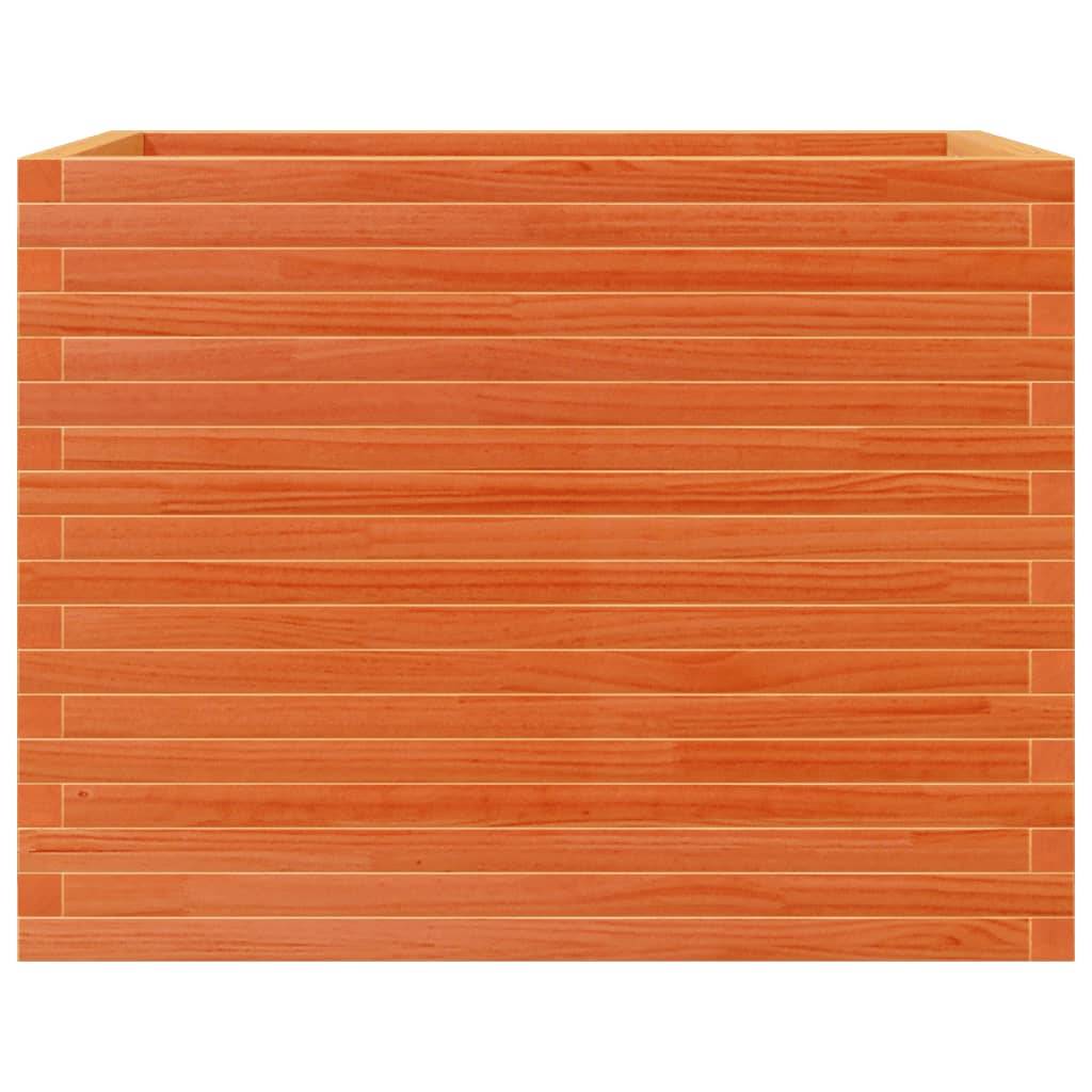 Jardinière | Pot de fleurs | Cache-pot | Bac à fleurs cire marron 90x60x68,5 cm bois de pin massif - Image 5