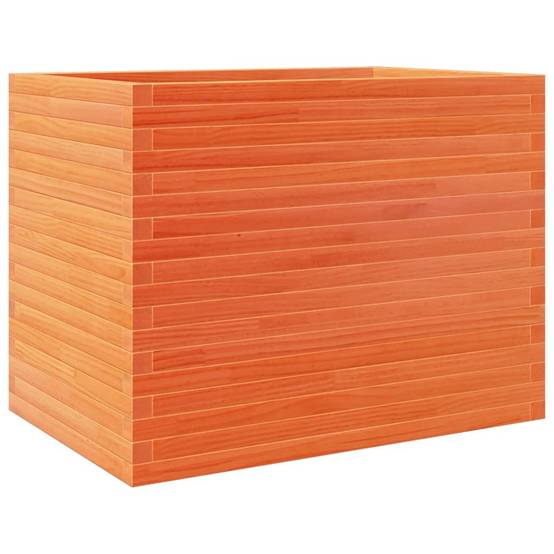 Jardinière | Pot de fleurs | Cache-pot | Bac à fleurs cire marron 90x60x68,5 cm bois de pin massif - Image 7