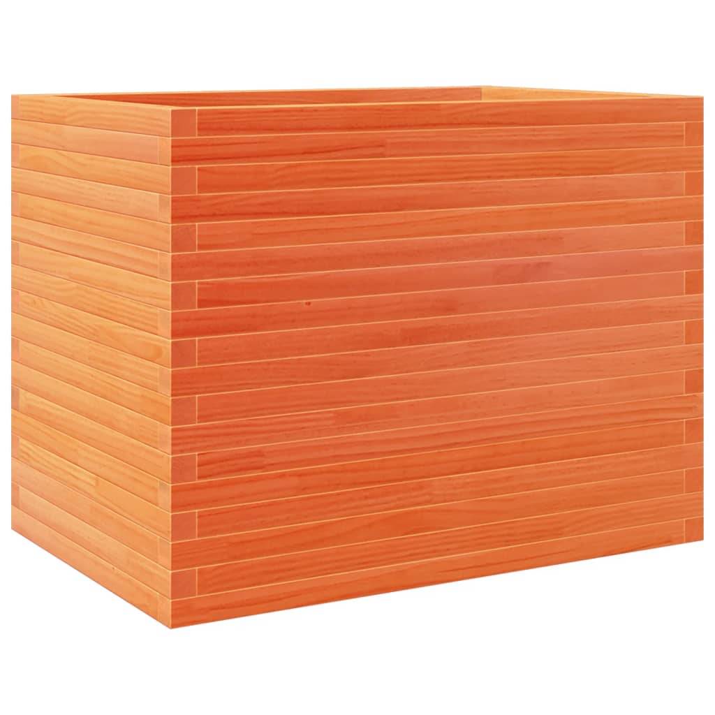 Jardinière | Pot de fleurs | Cache-pot | Bac à fleurs cire marron 90x60x68,5 cm bois de pin massif - Image 7