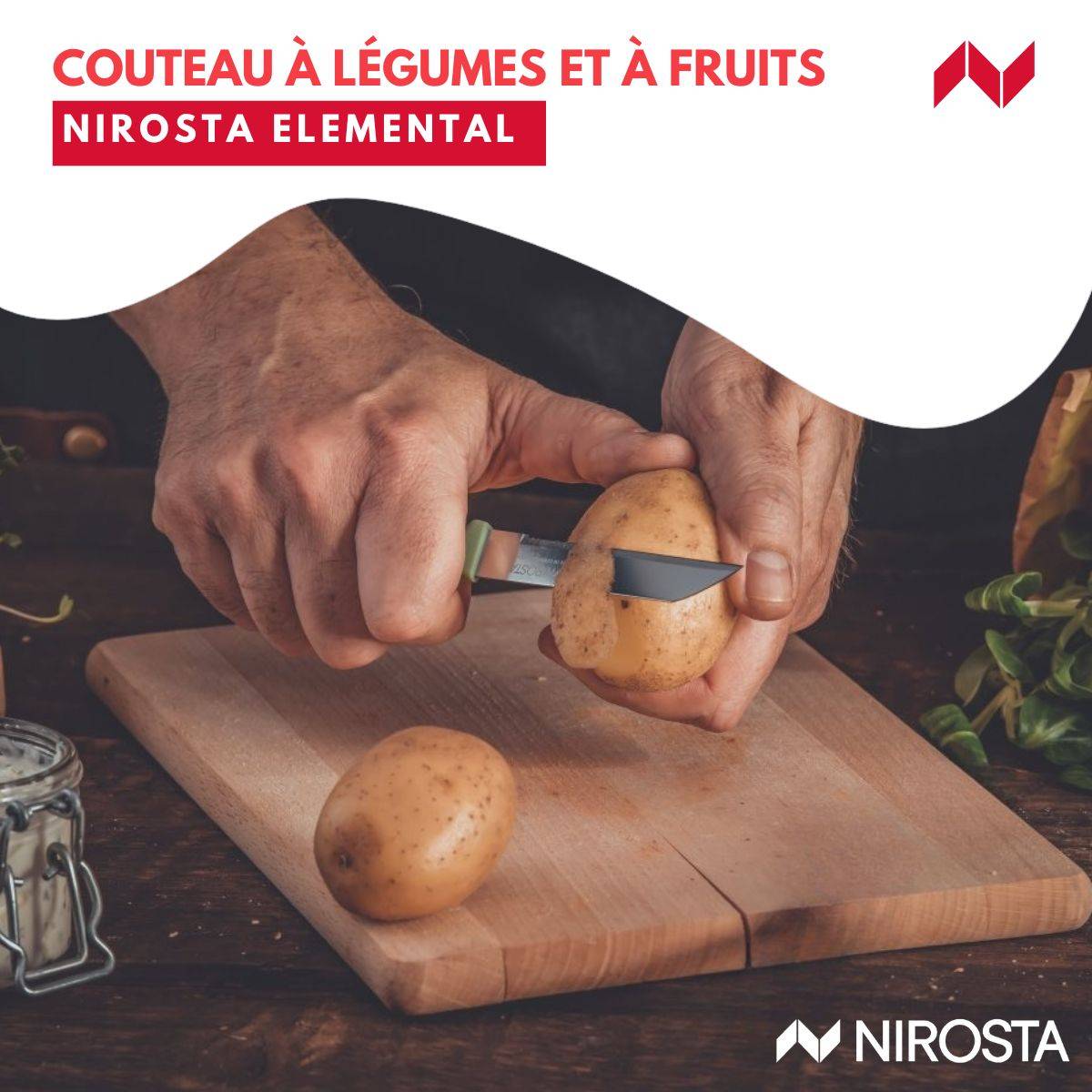 Couteau à légumes 19 cm Nirosta Elemental - Image 2